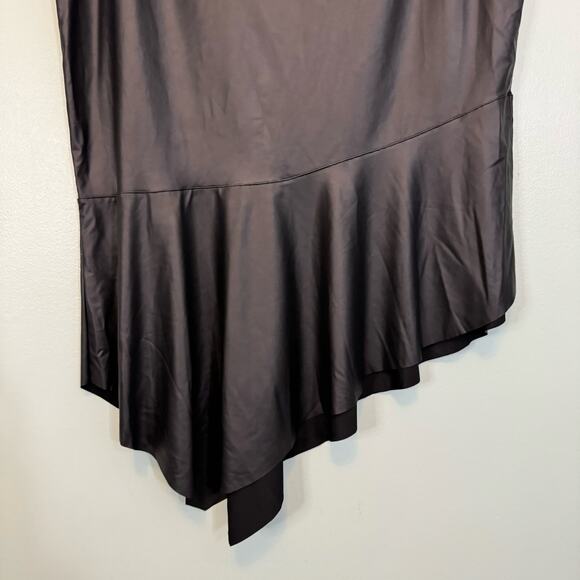 Laranor Skirt Womens 4xl Black Flywheel Detail Asymmetrical Cut Diver Crepe NWT - Picture 7 of 11
